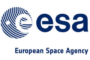 ESA logo with a stylized globe and text "European Space Agency" beneath.