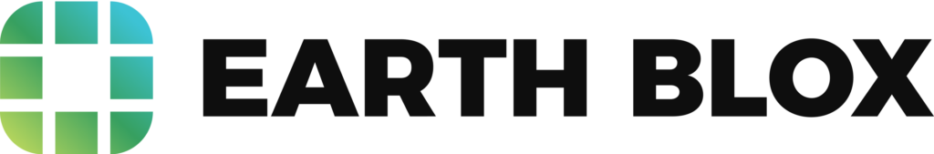 Earth Blox logo with a green-and-blue globe icon and bold black text reading "EARTH BLOX.